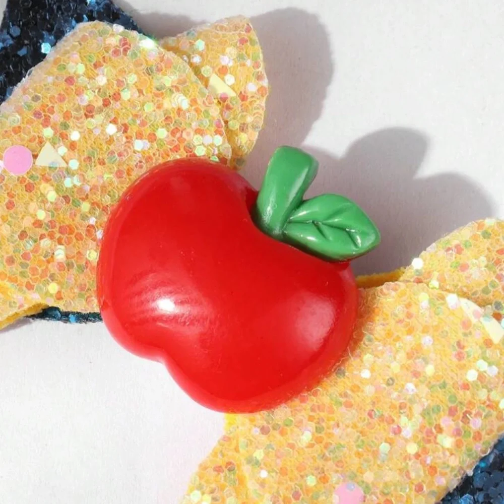 Snow White Blue and Yellow Bow